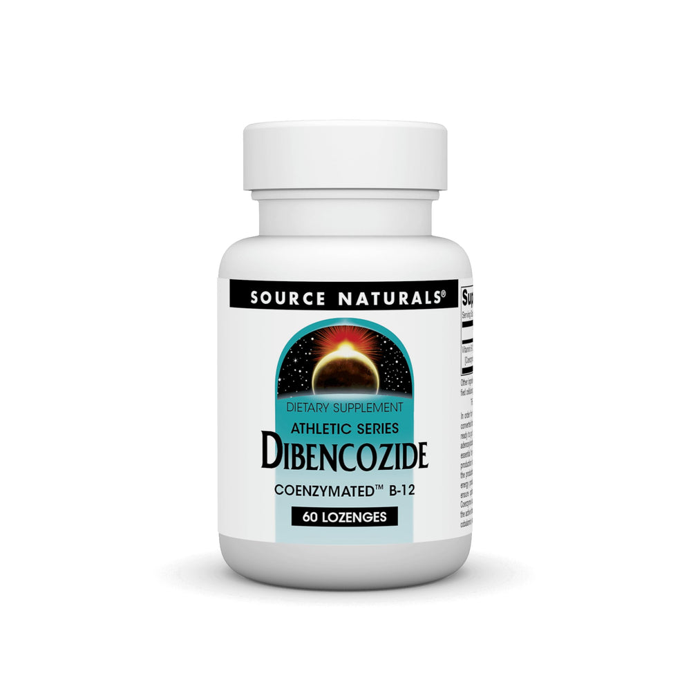 Source Naturals dibencozide lozenge dissolves for quick energy support.