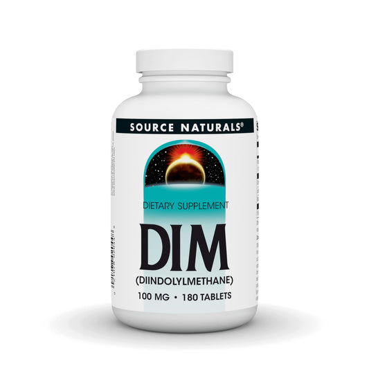 Source Naturals DIM bottle with BioPerine for easy daily supplementation.