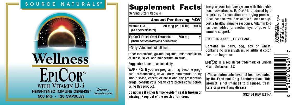 US-made Source Naturals Epicor manufacturing in Scotts Valley facility.