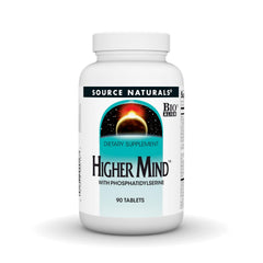 Source Naturals Higher Mind bottle with label suggesting focus support.
