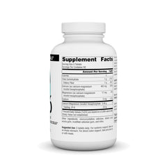 Close-up of IP-6 tablets in bottle, showing vegetarian-friendly supplement features.