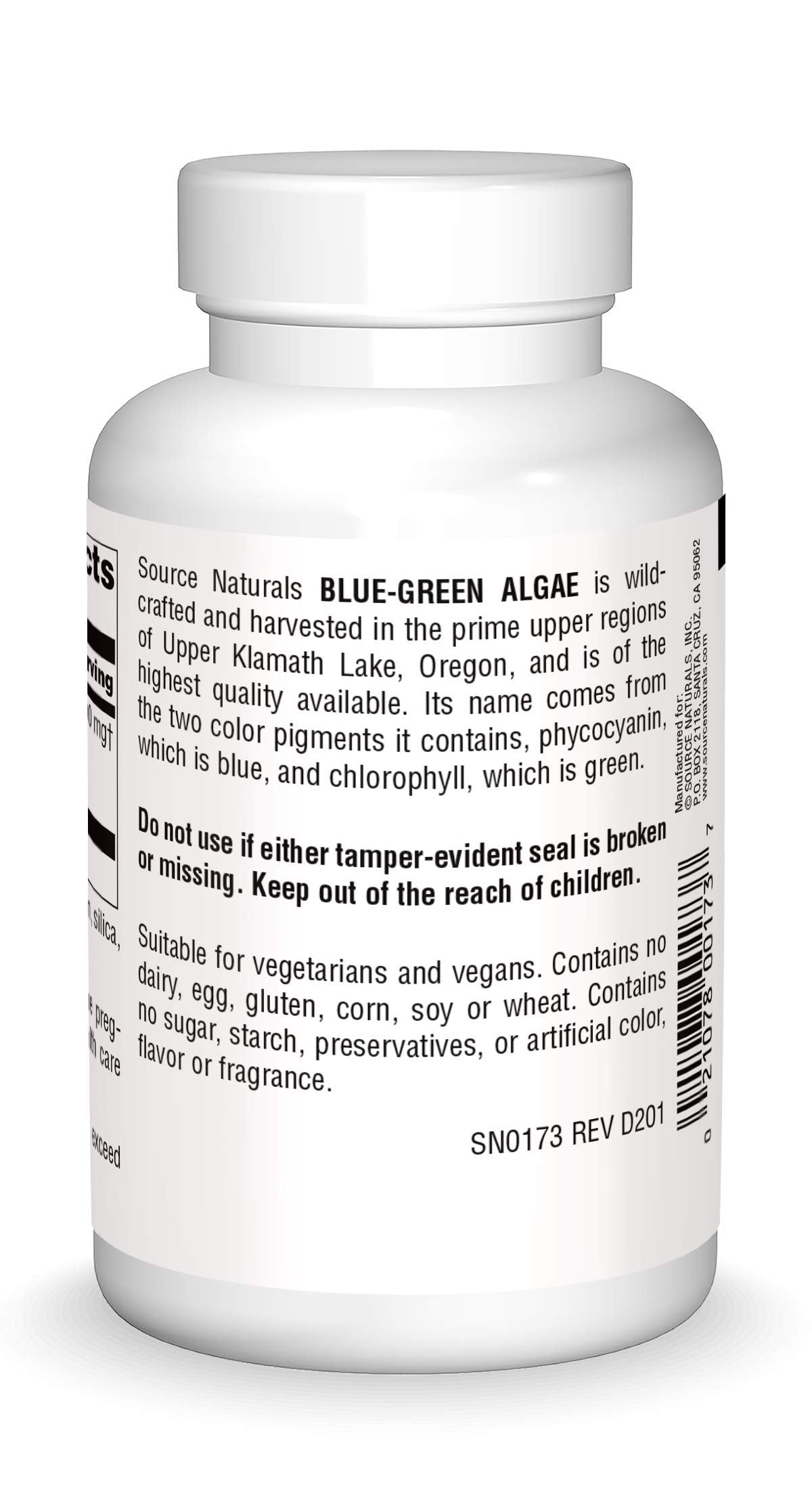 Source Naturals Klamath Lake harvest closeup shows natural algae source