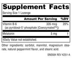 Melatonin lozenges dissolving in the mouth for bedtime use, Source Naturals