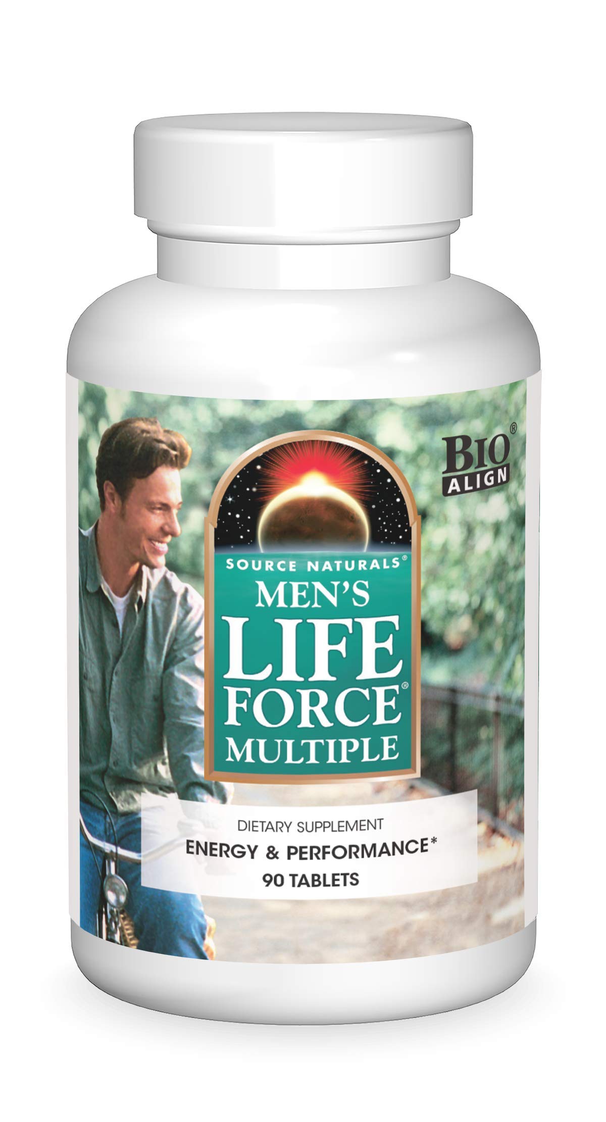 Source Naturals Men's Life Force bottle front view supports daily energy and immune health.