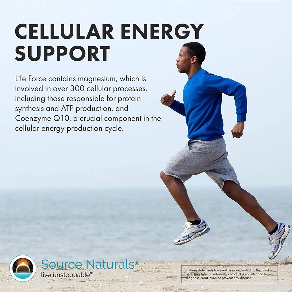 Source Naturals Men's Life Force packaging notes USA manufacturing and quality standards.