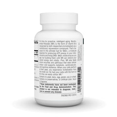 Source Naturals NR packaging on desk, highlighting vegan formula.