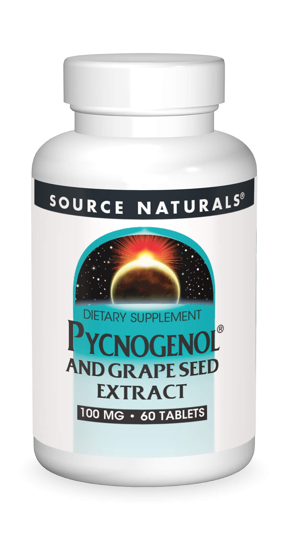 Source Naturals Pycnogenol & Grape Seed bottle for daily antioxidant support.