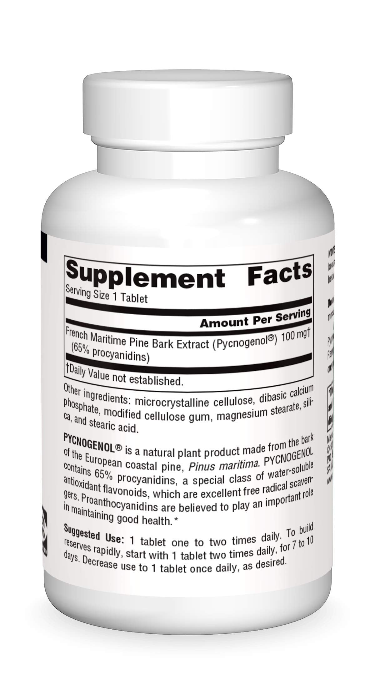 Source Naturals Pycnogenol tablets lineup suggesting easy daily supplementation.