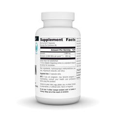 Source Naturals Quercetin with Bromelain bottle label highlights ingredients and serving size.