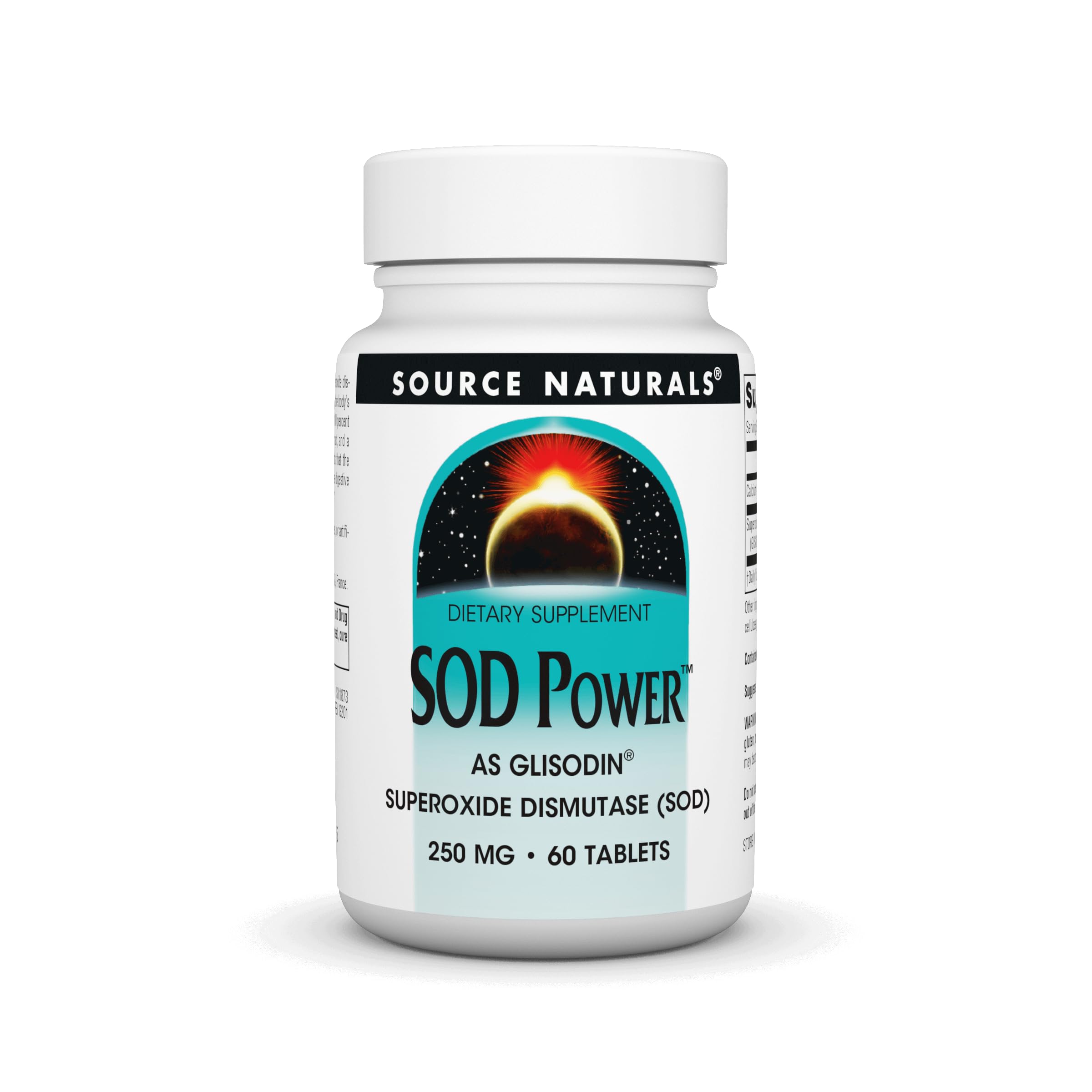 Source Naturals SOD Power bottle with pour for easy daily use.
