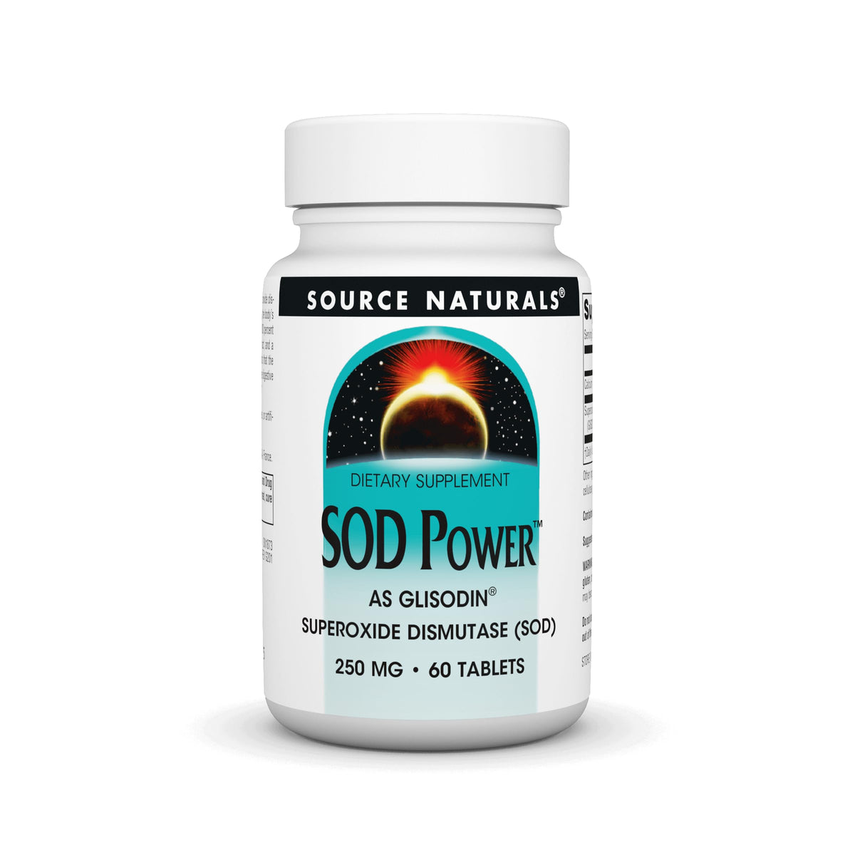 Source Naturals SOD Power bottle with pour for easy daily use.