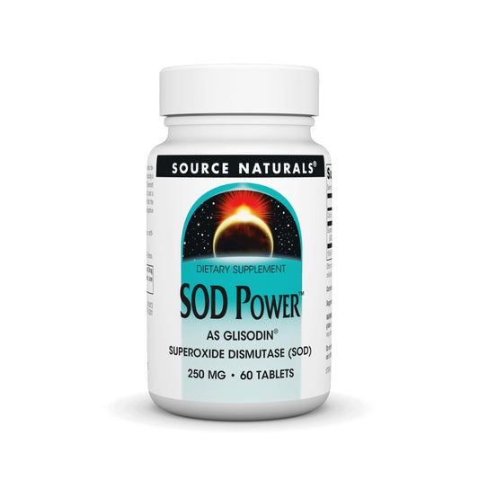 Source Naturals SOD Power bottle with pour for easy daily use.