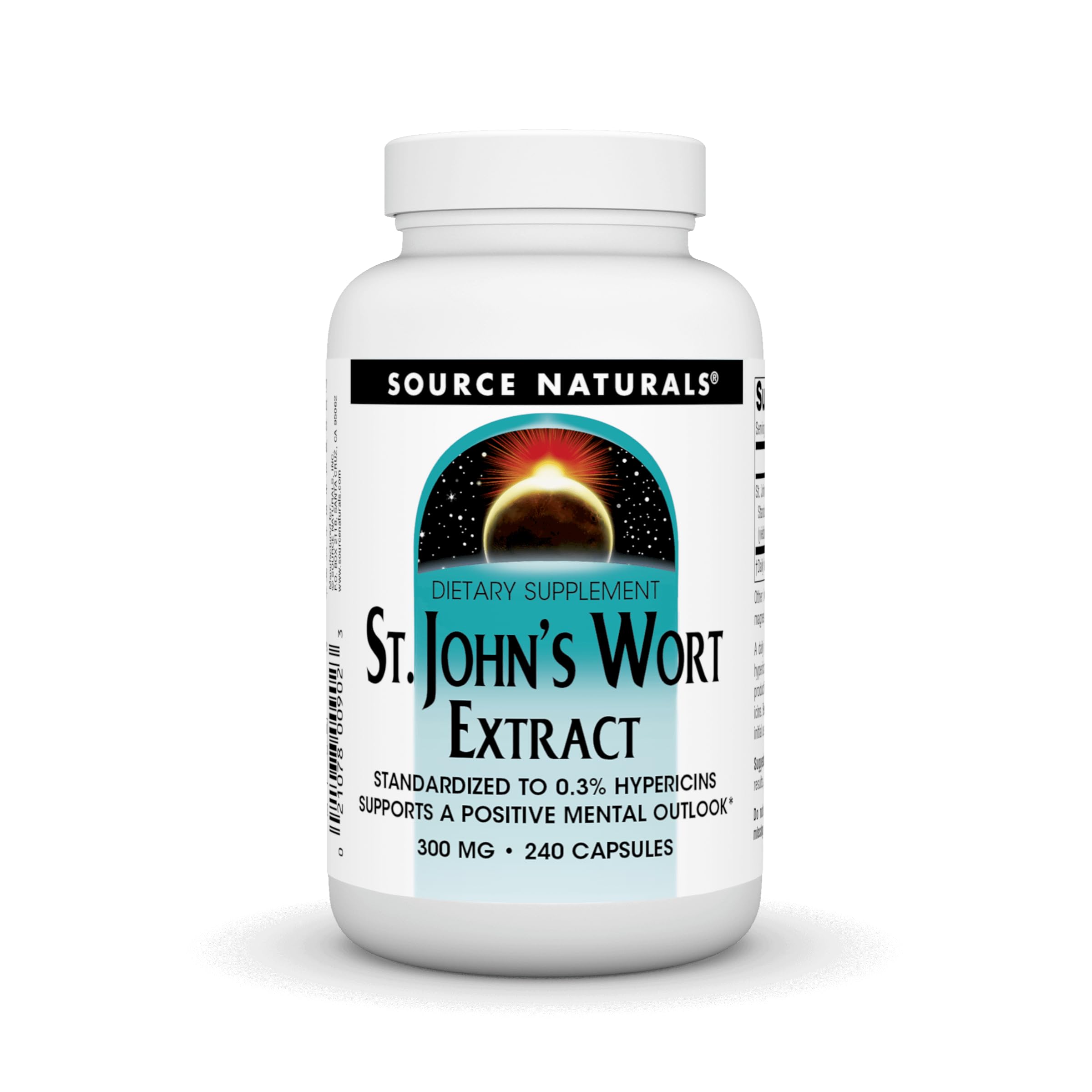 Source Naturals St John's Wort 300 mg bottle of capsules for daily mood support