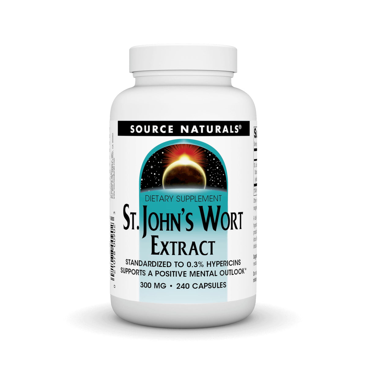 Source Naturals St John's Wort 300 mg bottle of capsules for daily mood support