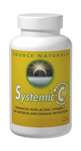 Label closeup of Source Naturals Systemic C 1000mg highlighting formula details