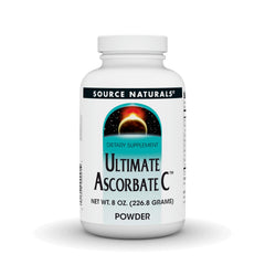 Source Naturals Ultimate Ascorbate C bottle front showing vitamin C blend for daily antioxidant support