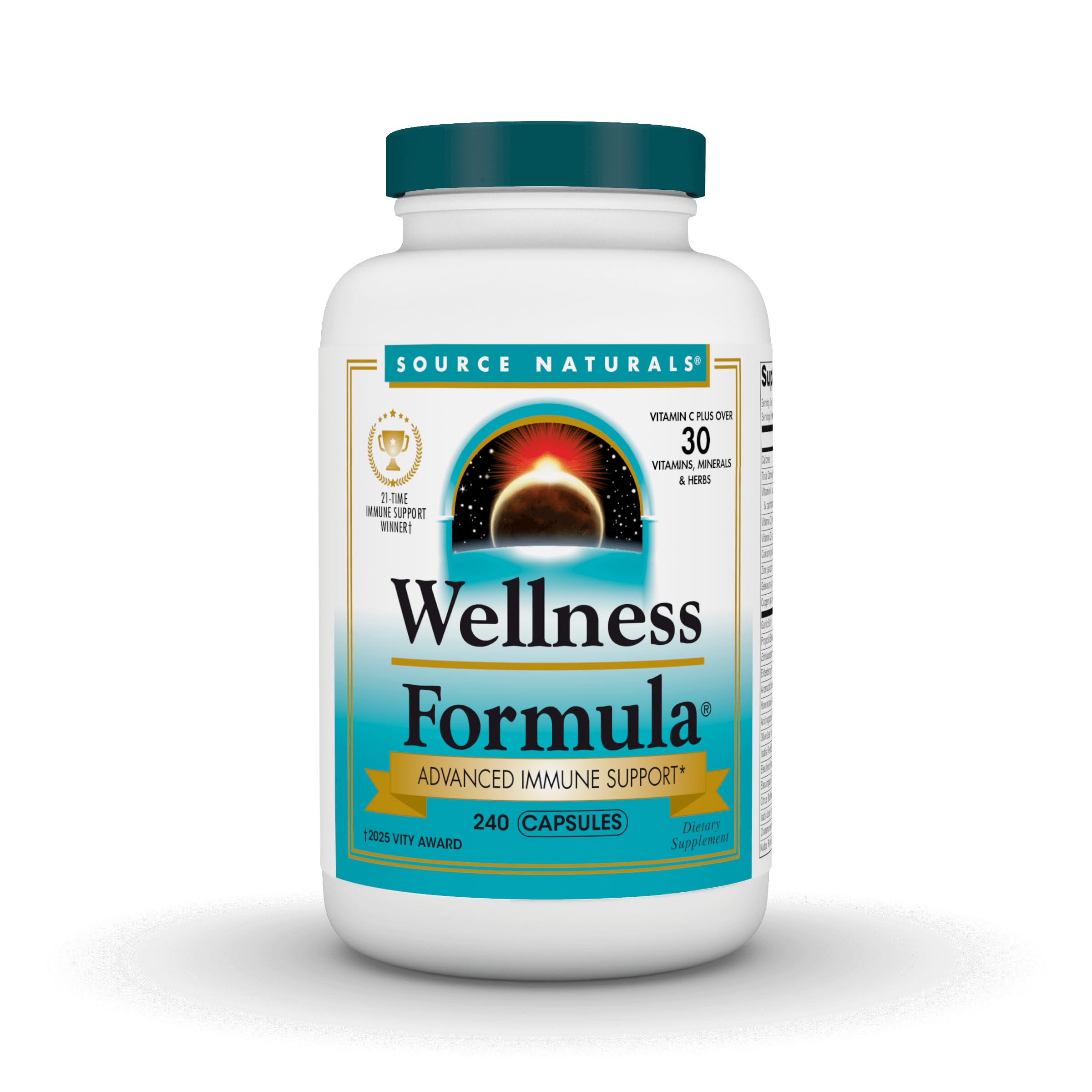 Source Naturals Wellness Formula bottle front signaling daily immune support.
