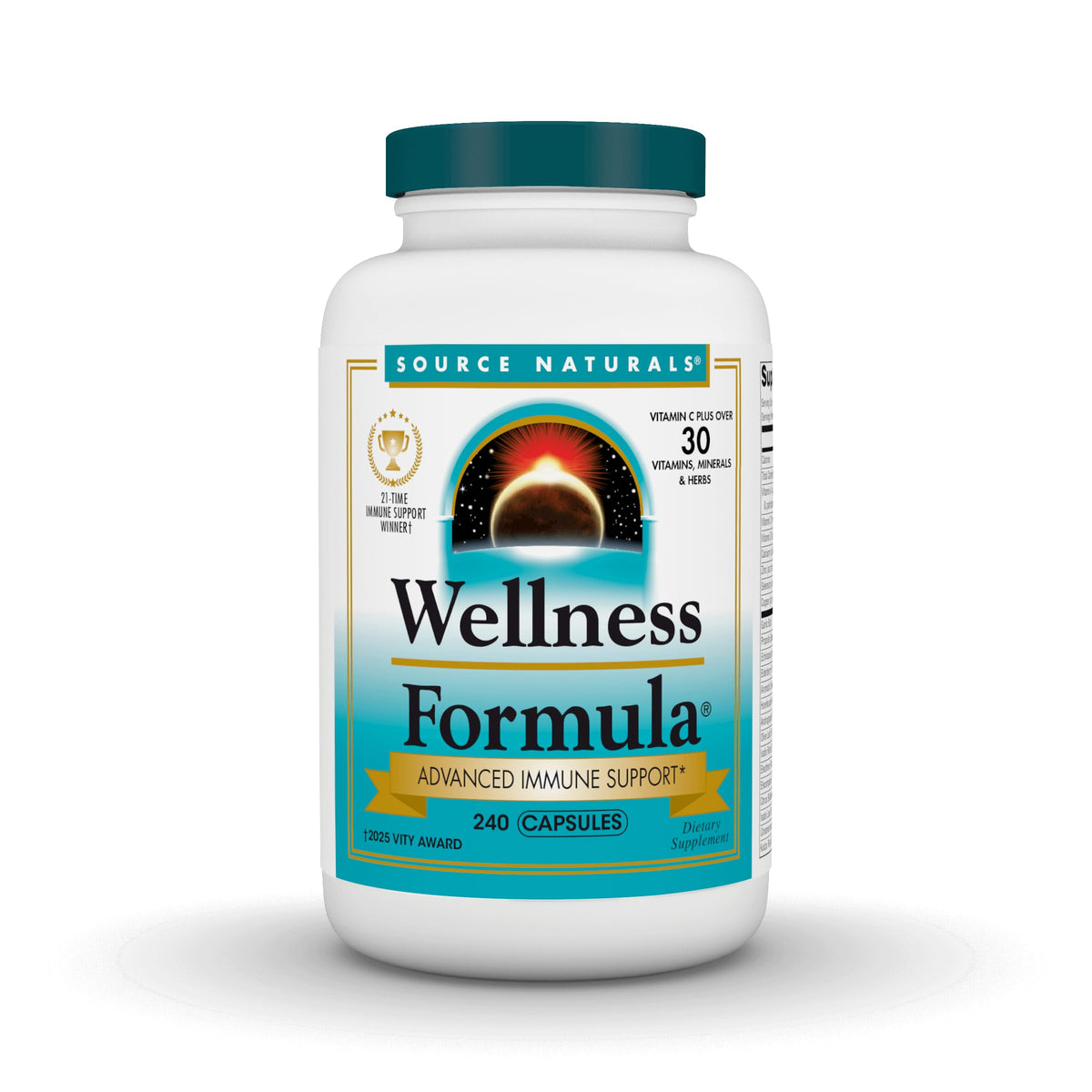 Source Naturals Wellness Formula bottle front signaling daily immune support.