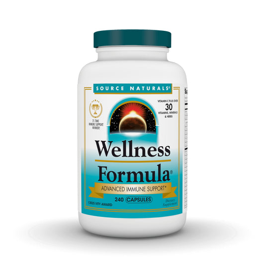 Source Naturals Wellness Formula bottle front signaling daily immune support.