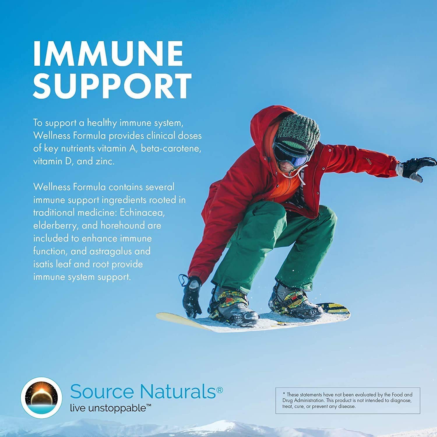 Source Naturals Wellness Formula packaging box showing trusted design.