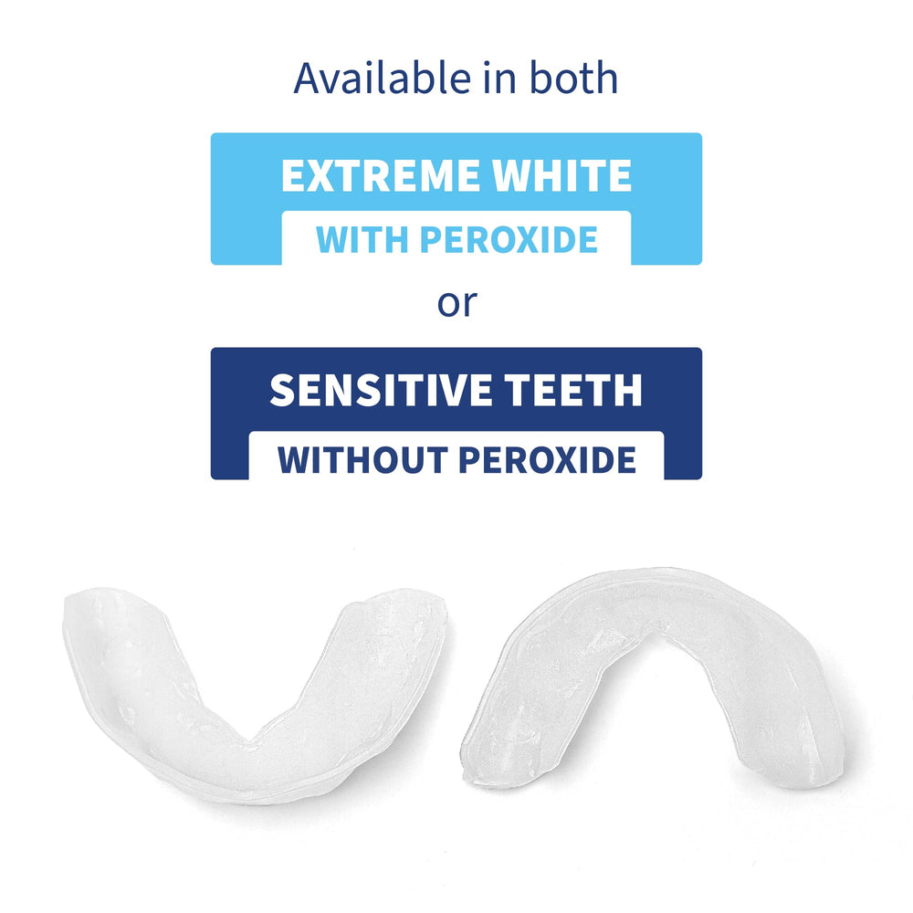 SOVA White moldable trays adapt to teeth for a snug, mess-free whitening