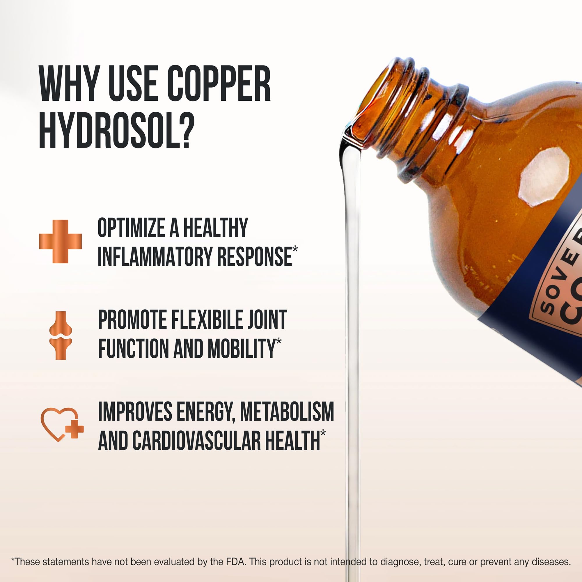 Sovereign Copper Hydrosol in bathroom scene suggests daily self-care for healthier hair.