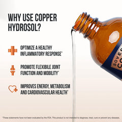 Sovereign Copper Hydrosol in bathroom scene suggests daily self-care for healthier hair.