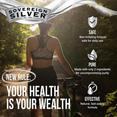 Sovereign Silver 2oz pack shot displays two bottles for shared use.