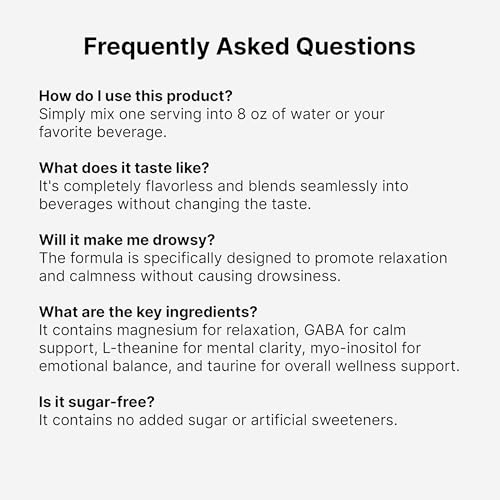 Ingredients panel on packaging shows magnesium GABA and L-Theanine