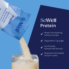SoWell GLP-1 Protein Vanilla shaker cup with smooth texture