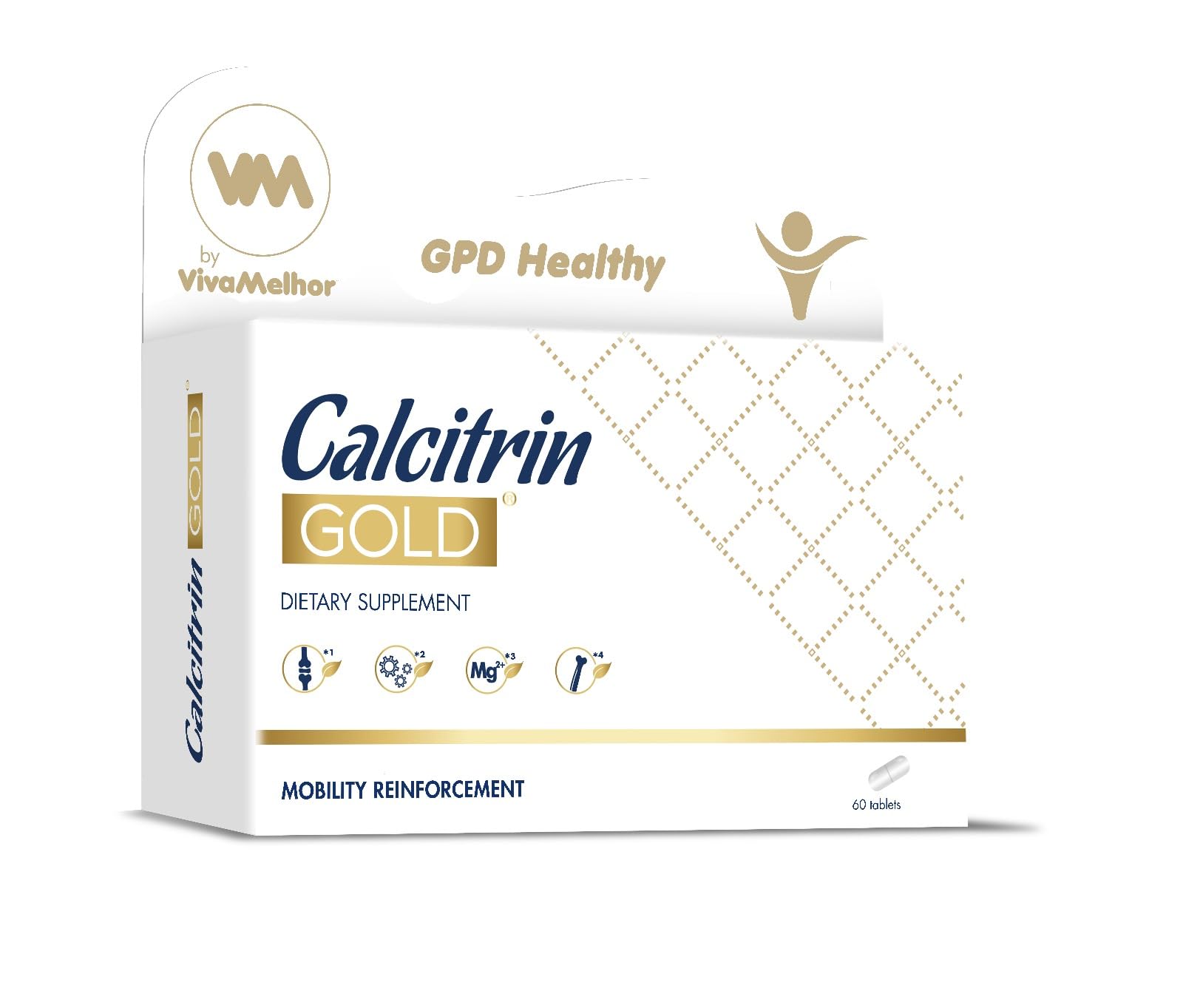 Calcitrin Gold bottle-front view highlighting joint-support benefits