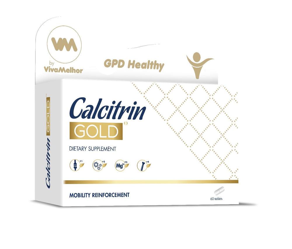 Calcitrin Gold bottle-front view highlighting joint-support benefits