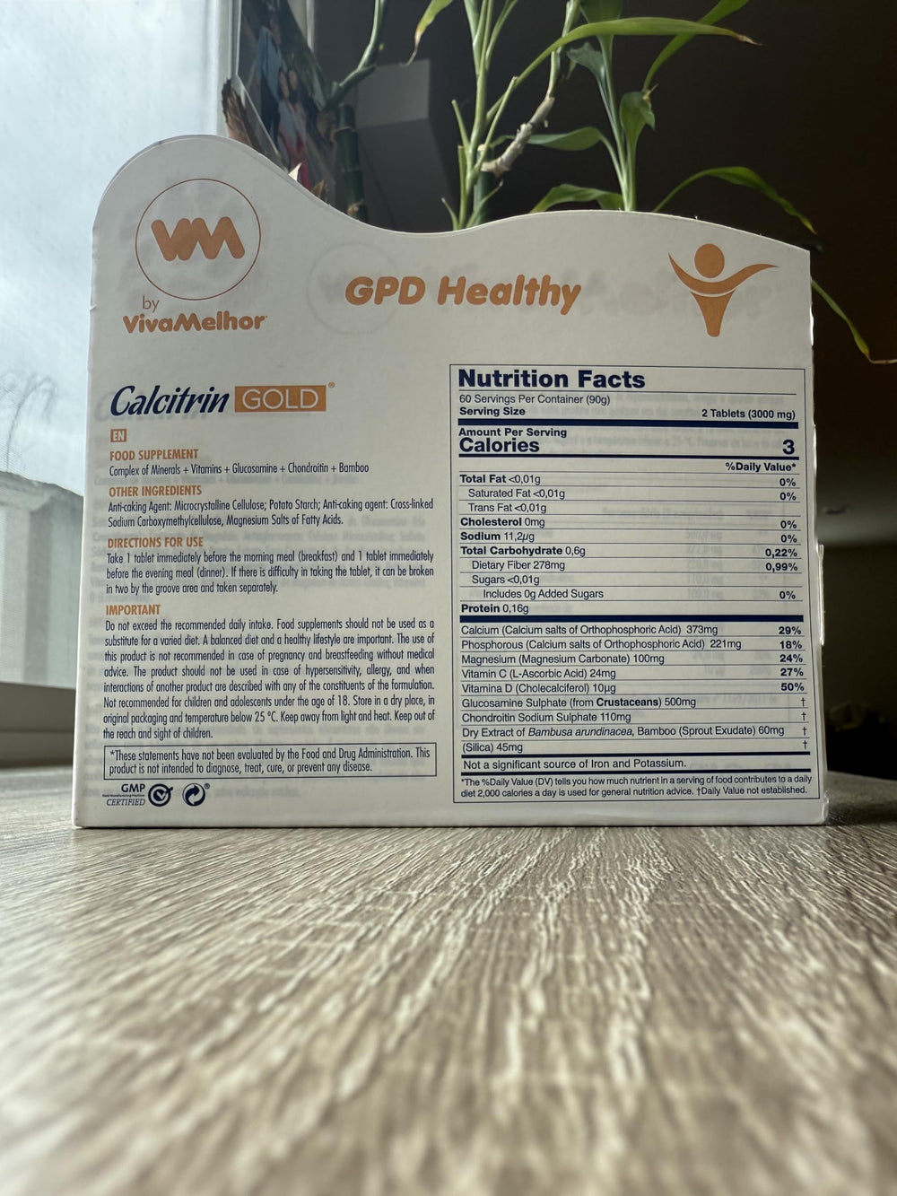 Calcitrin Gold label-imprint emphasizes brand quality and trust