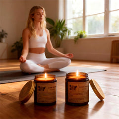 SOYESY soy wax candle collection with plant and fruit fragrances