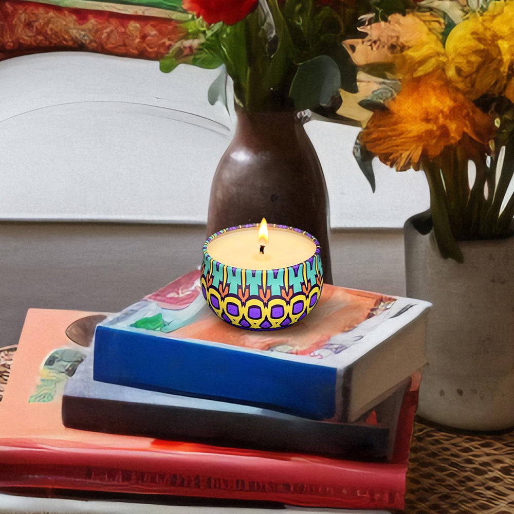 Soyyla soy-wax tin candles burn cleanly with minimal soot for calm evenings.