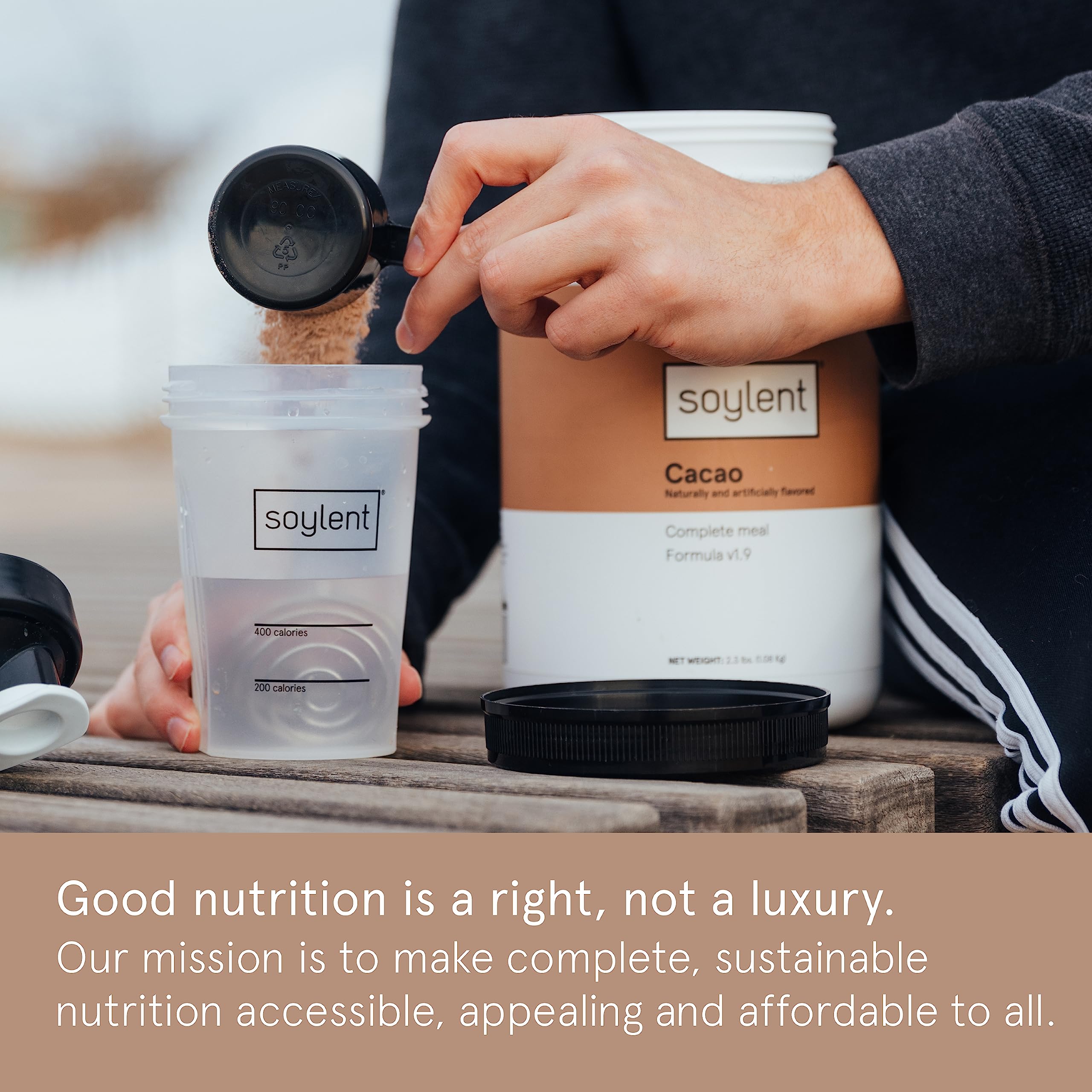 Soylent 39 nutrients graphic indicating comprehensive daily support