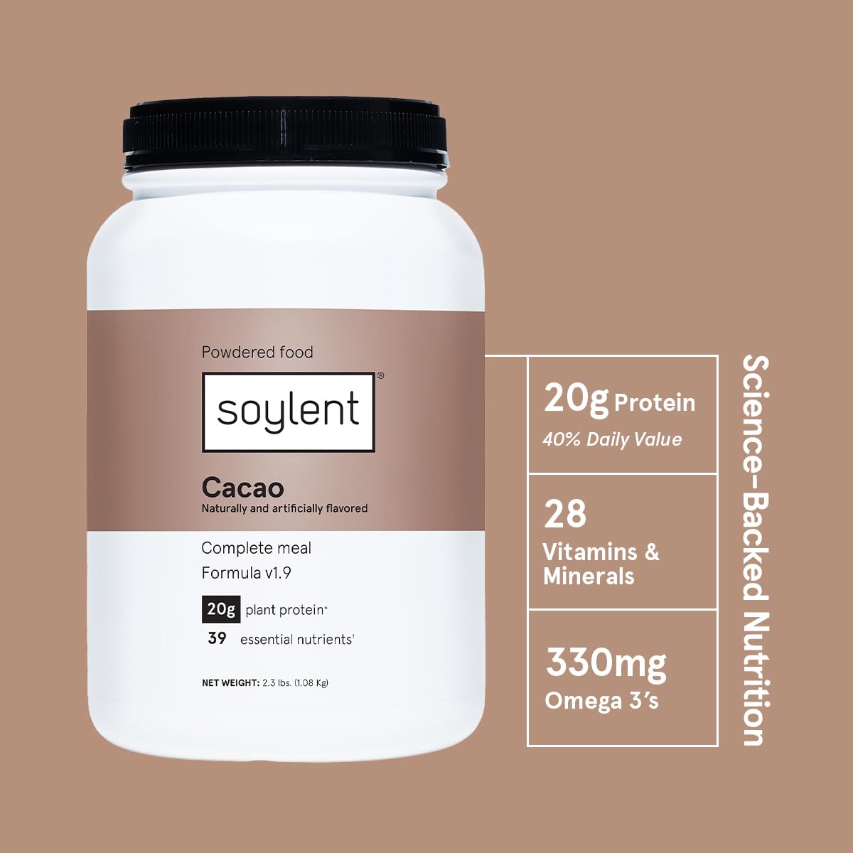 Soylent omega 3s and 6s fats illustration highlighting healthy fats