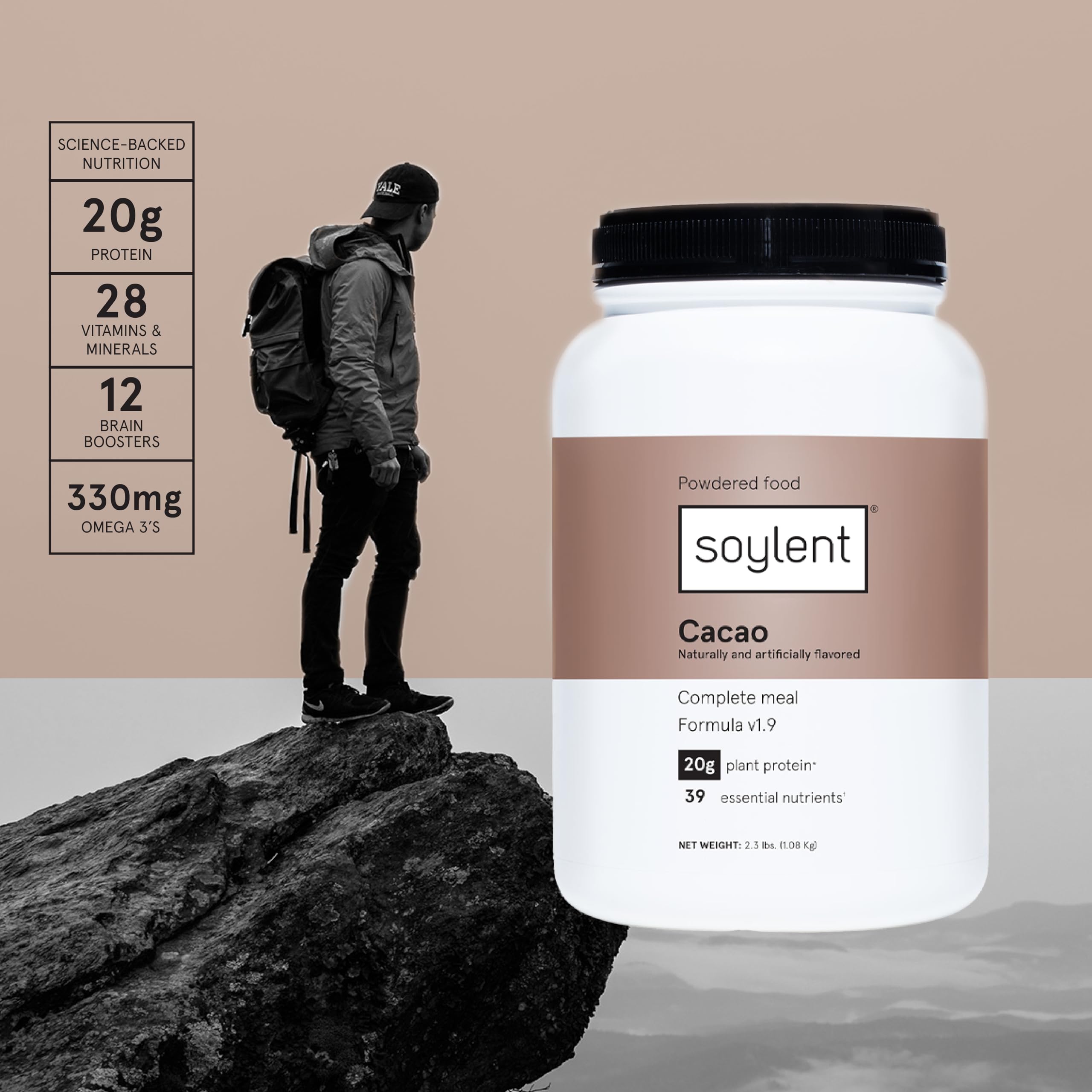 Soylent sustainable vegan protein branding emphasizes plant based nutrition
