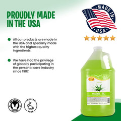 SPA REDI Aloe Vera massage oil back massage for tension relief.