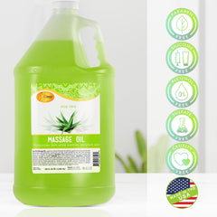 SPA REDI Aloe Vera massage oil made in USA packaging.