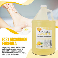 SPA REDI Pineapple Massage Oil skin nourishment emphasis with essential oils.