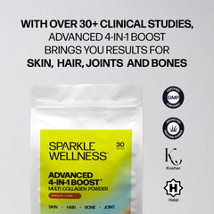 Sparkle Wellness Advanced 4 in 1 Boost shake-mix dissolves smoothly for smoothies.