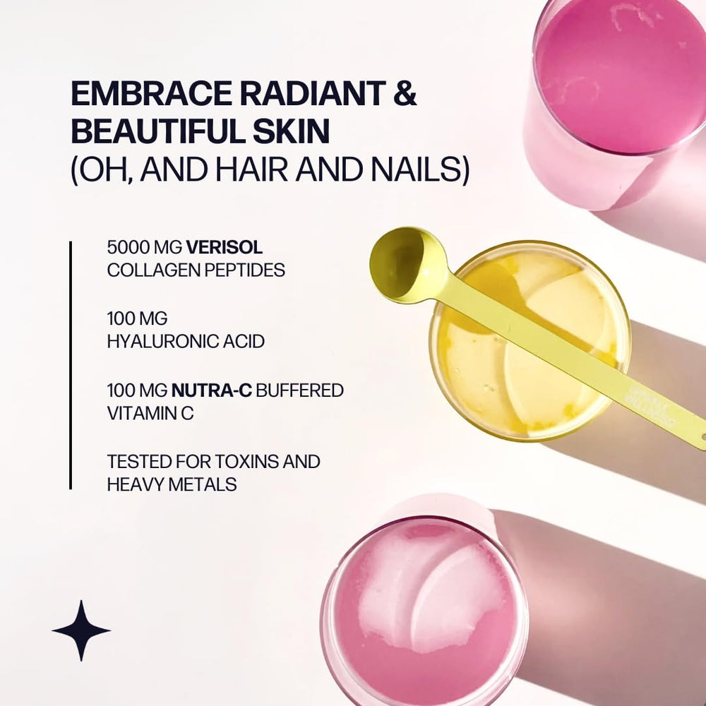 Sparkle Wellness dissolving collagen in water for quick hydration use