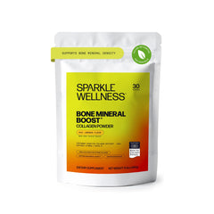 Sparkle Wellness Fortibone bottle pour promotes convenient daily collagen intake for bone health.