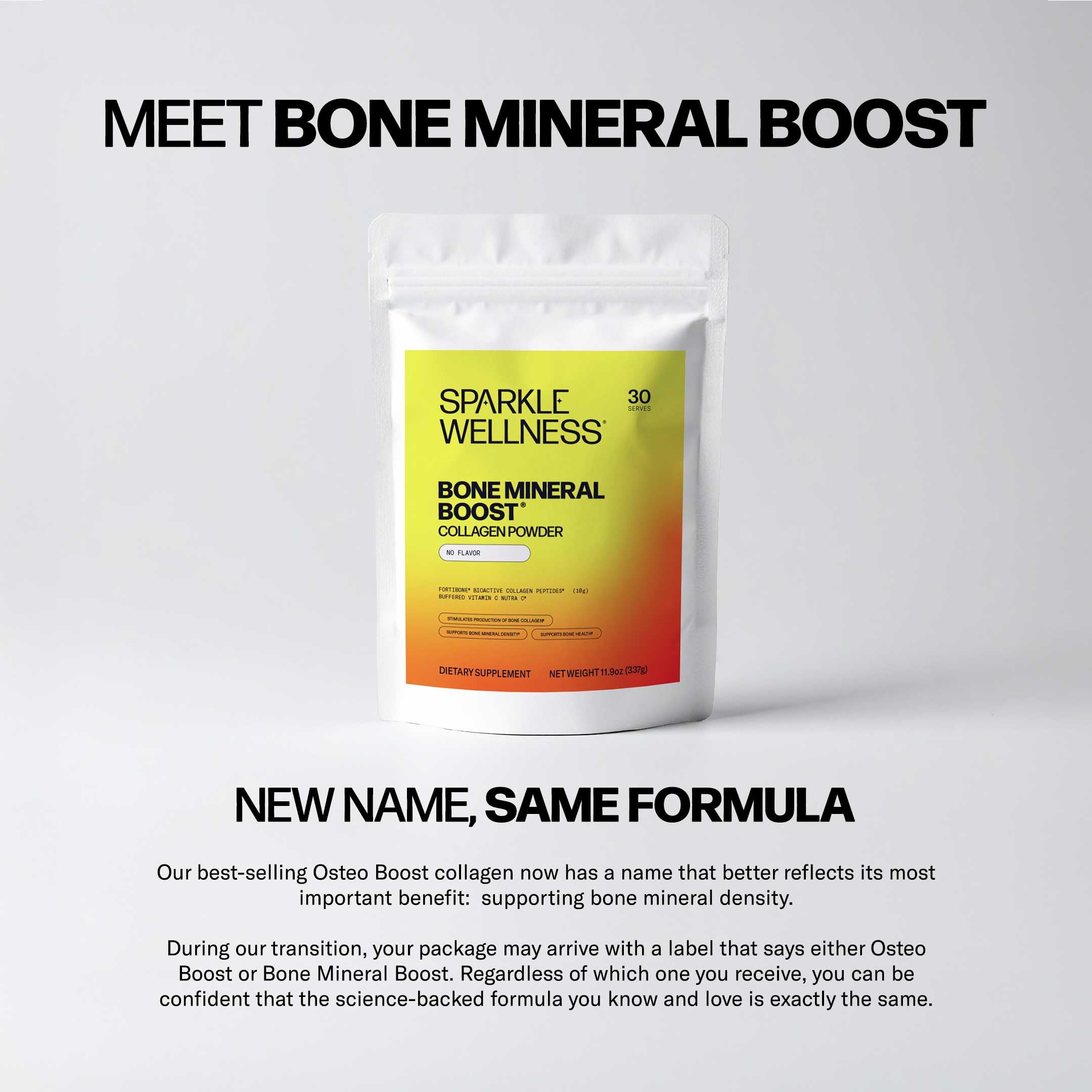 Sparkle Wellness Fortibone in a glass for quick mixing