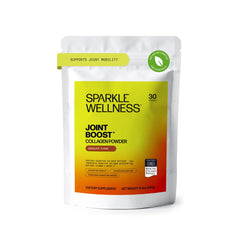Sparkle Wellness Fortigel Tendoforte bottle with chocolate powder for joint mobility support.