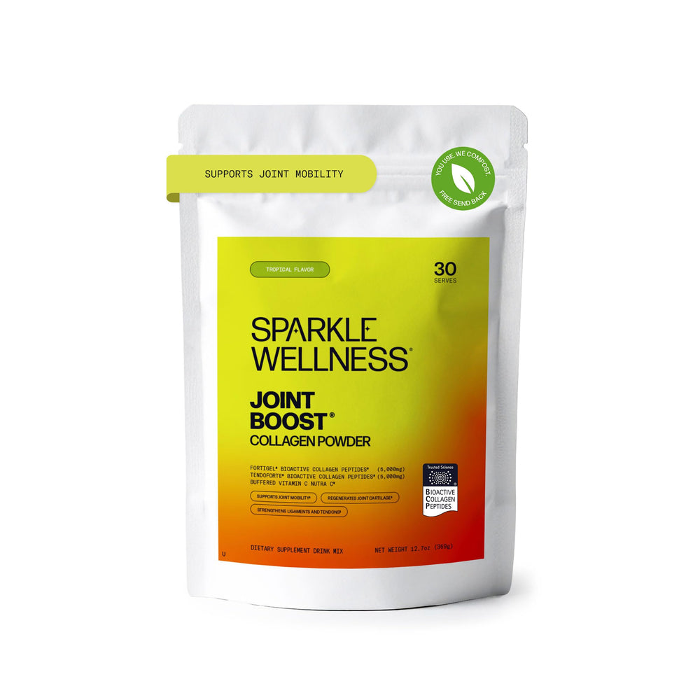 Sparkle Wellness Fortigel-Tendoforte collagen powder tropical jar for daily joint support