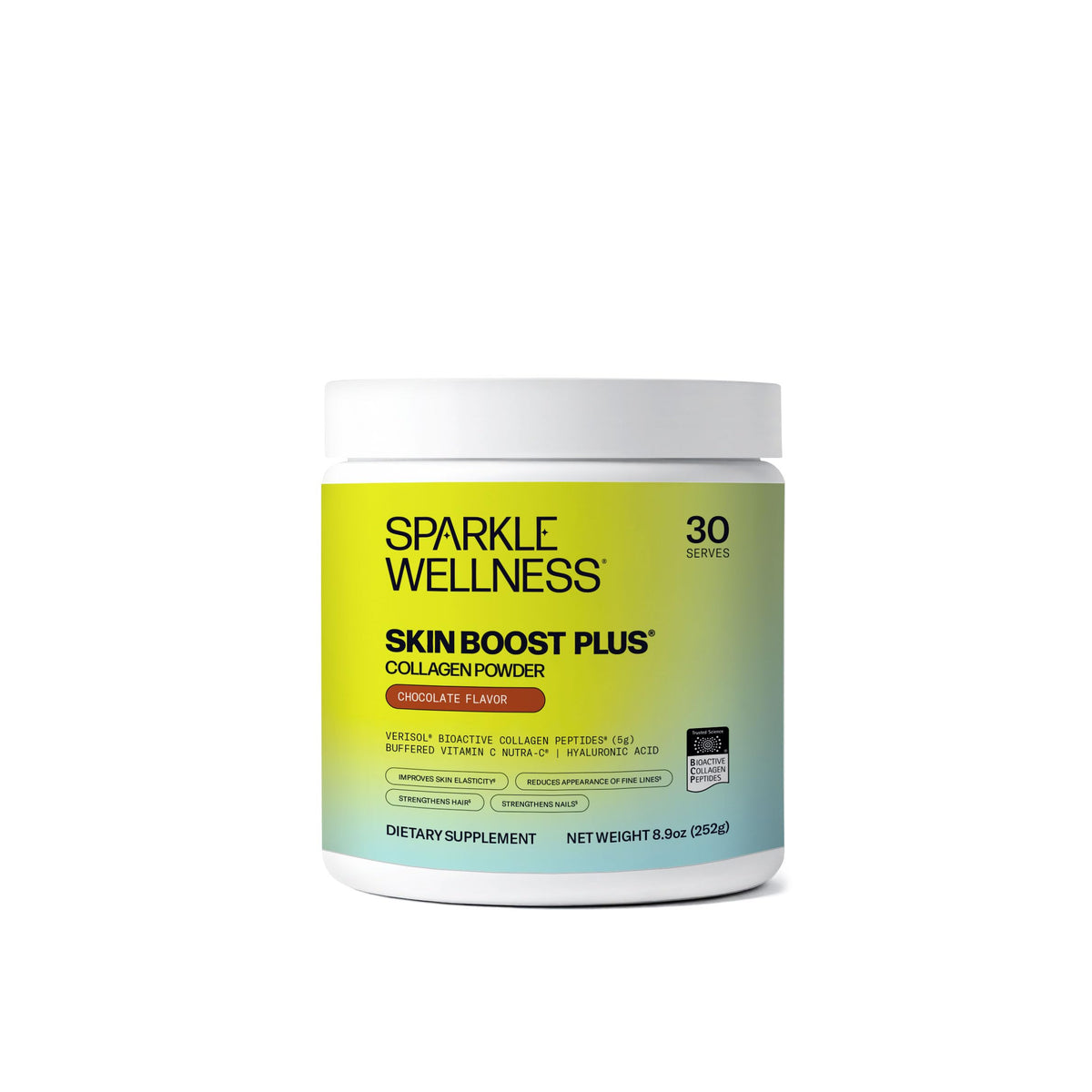 Sparkle Wellness VERISOL collagen powder bottle for everyday skin, hair, and nails support
