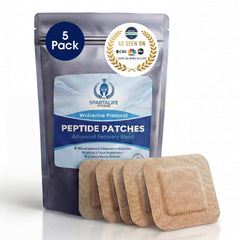 SpartaLife peptide-recovery-patch-pack showing a 5-pack for post-workout recovery support.
