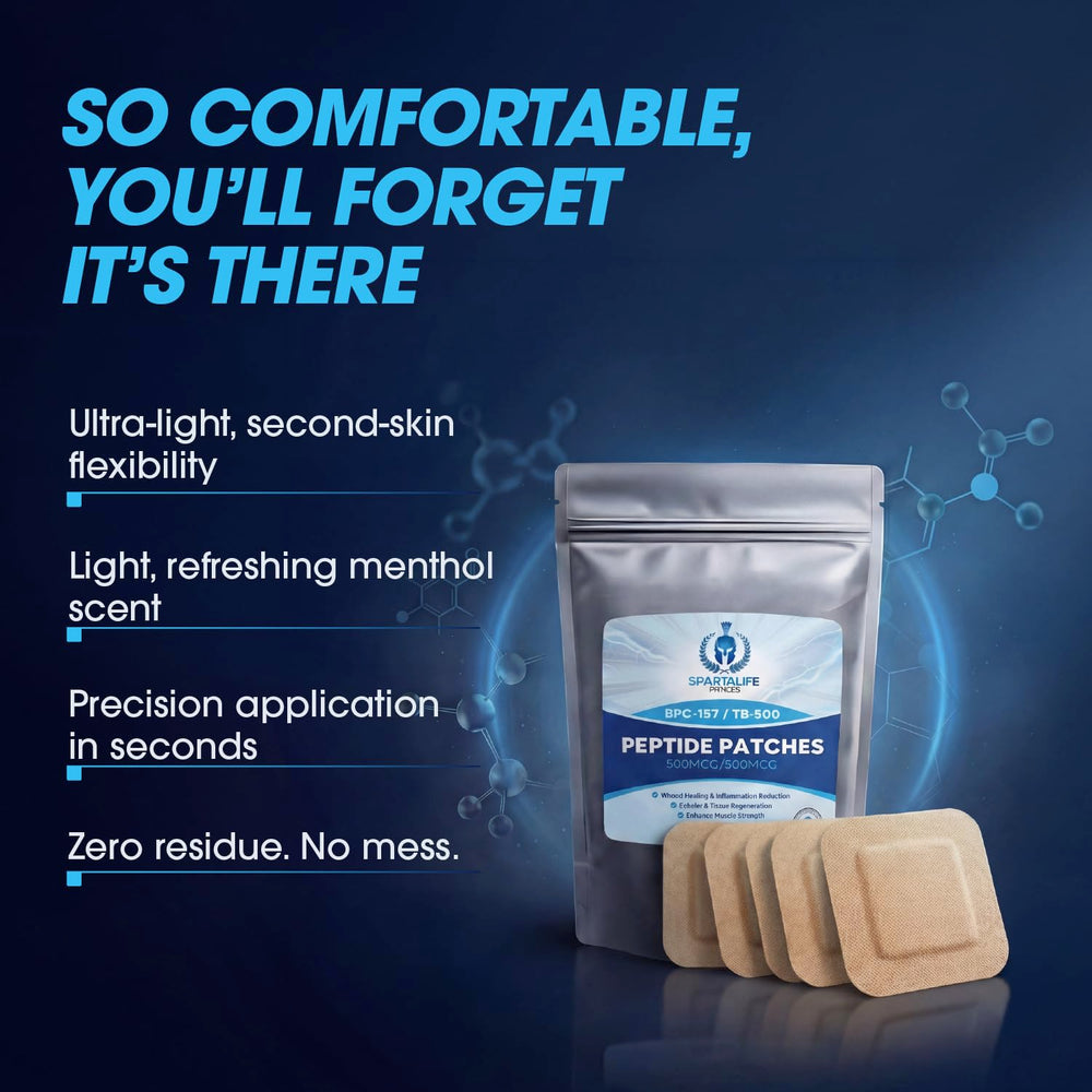 SpartaLife Peptide Recovery Patch packaging ready for daily recovery.